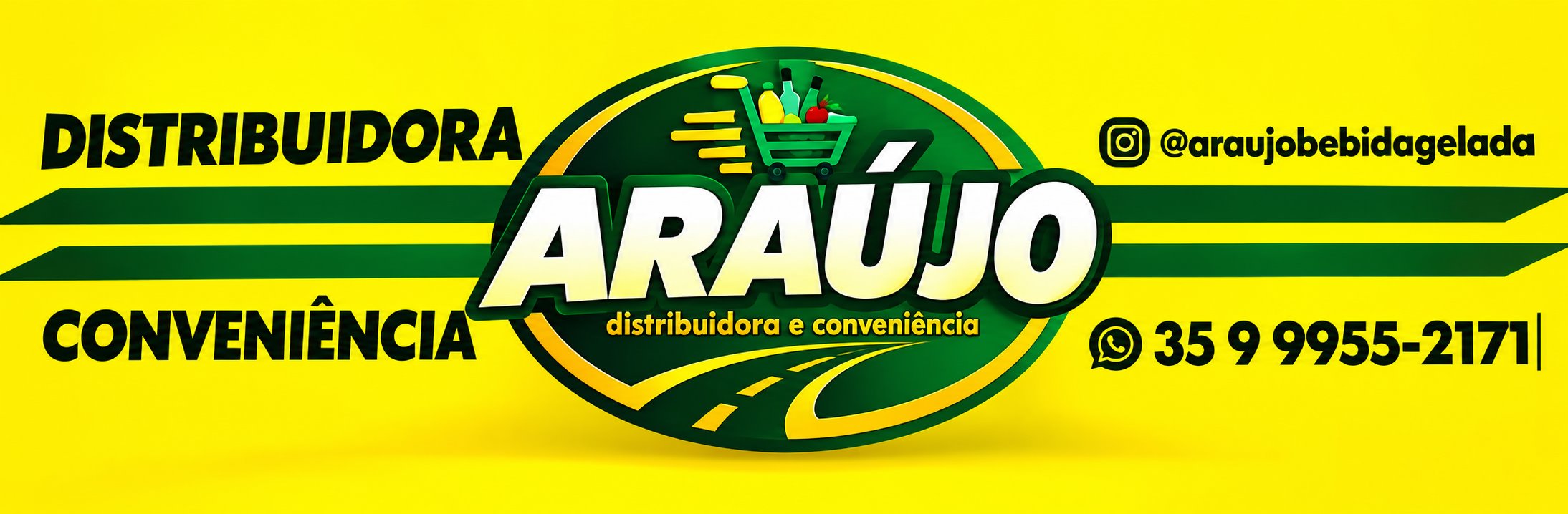 Distribuidora e Conveniência Araújo, em Alfenas: bebida gelada com entrega. WhatsApp (35) 99955-2171. Instagram @araujobebidagelada